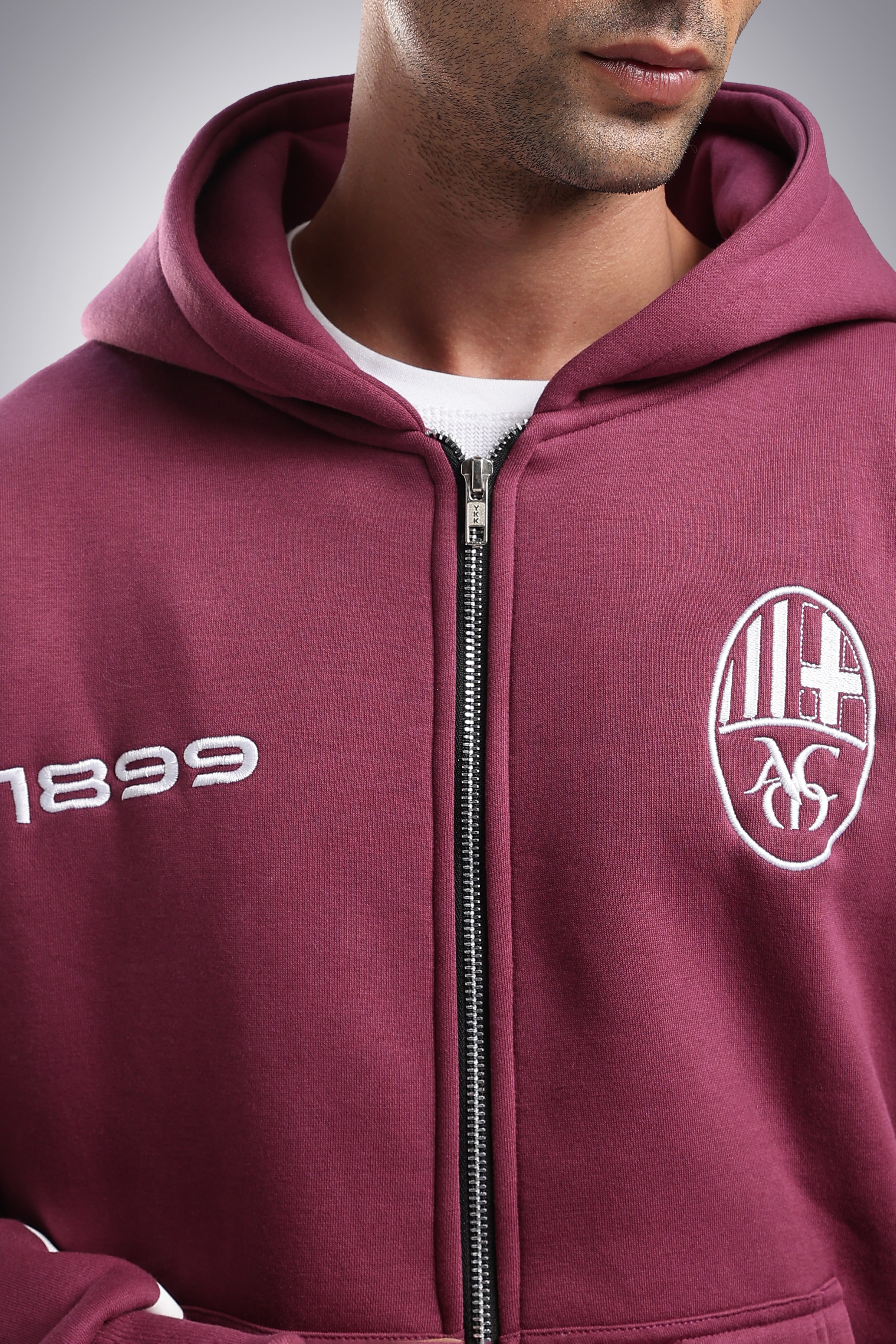 AC Milan Zip Oversized Hoodie