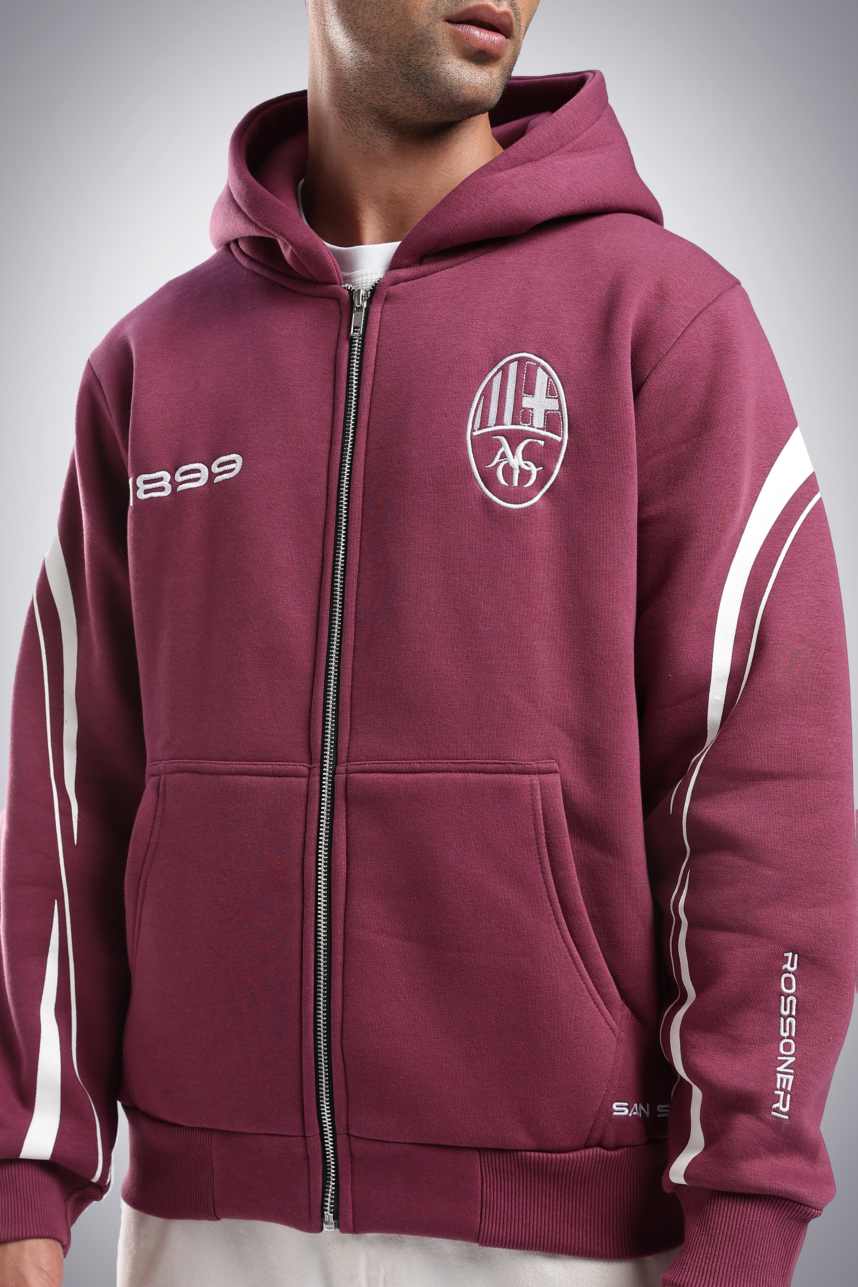 AC Milan Zip Oversized Hoodie