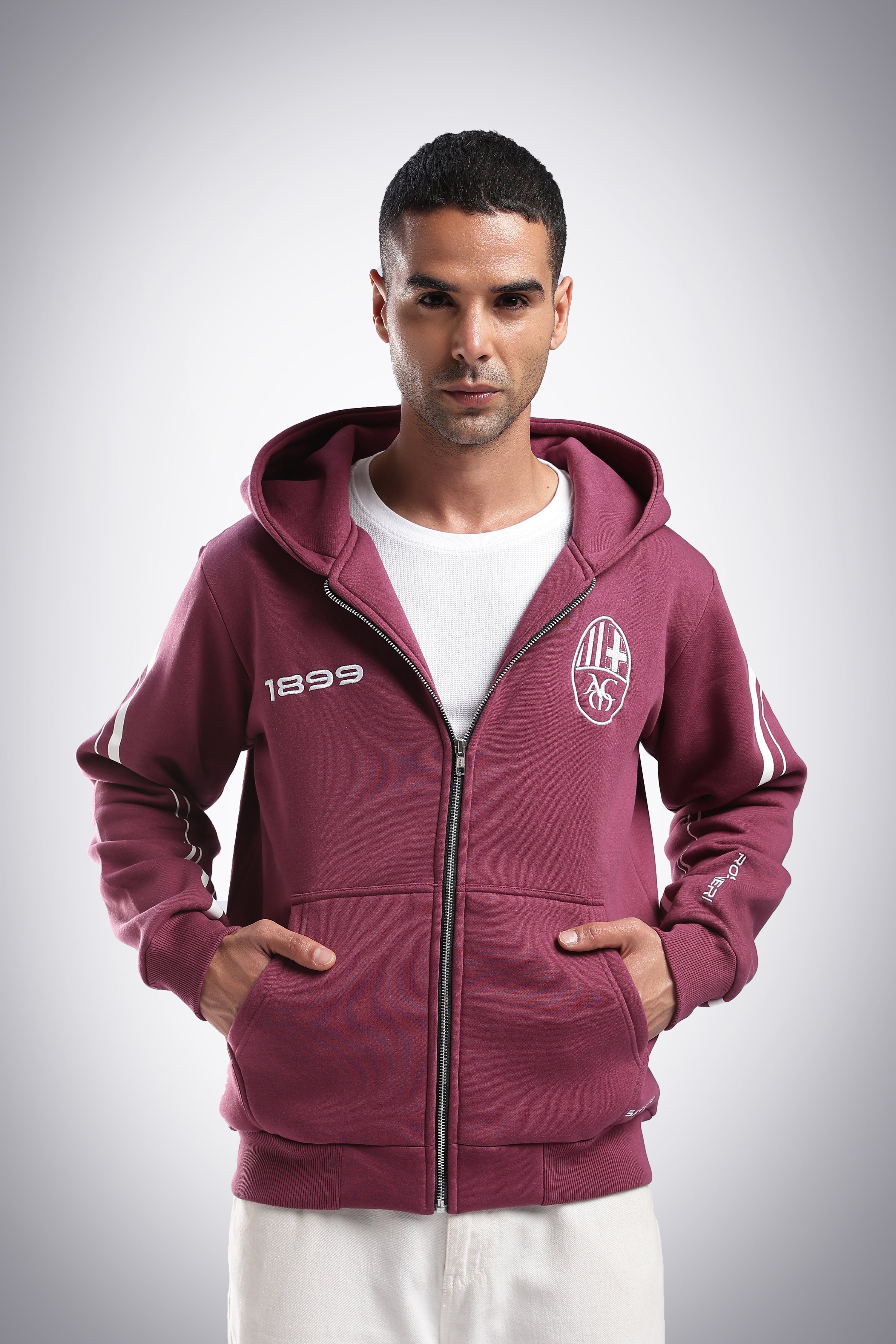 AC Milan Zip Oversized Hoodie
