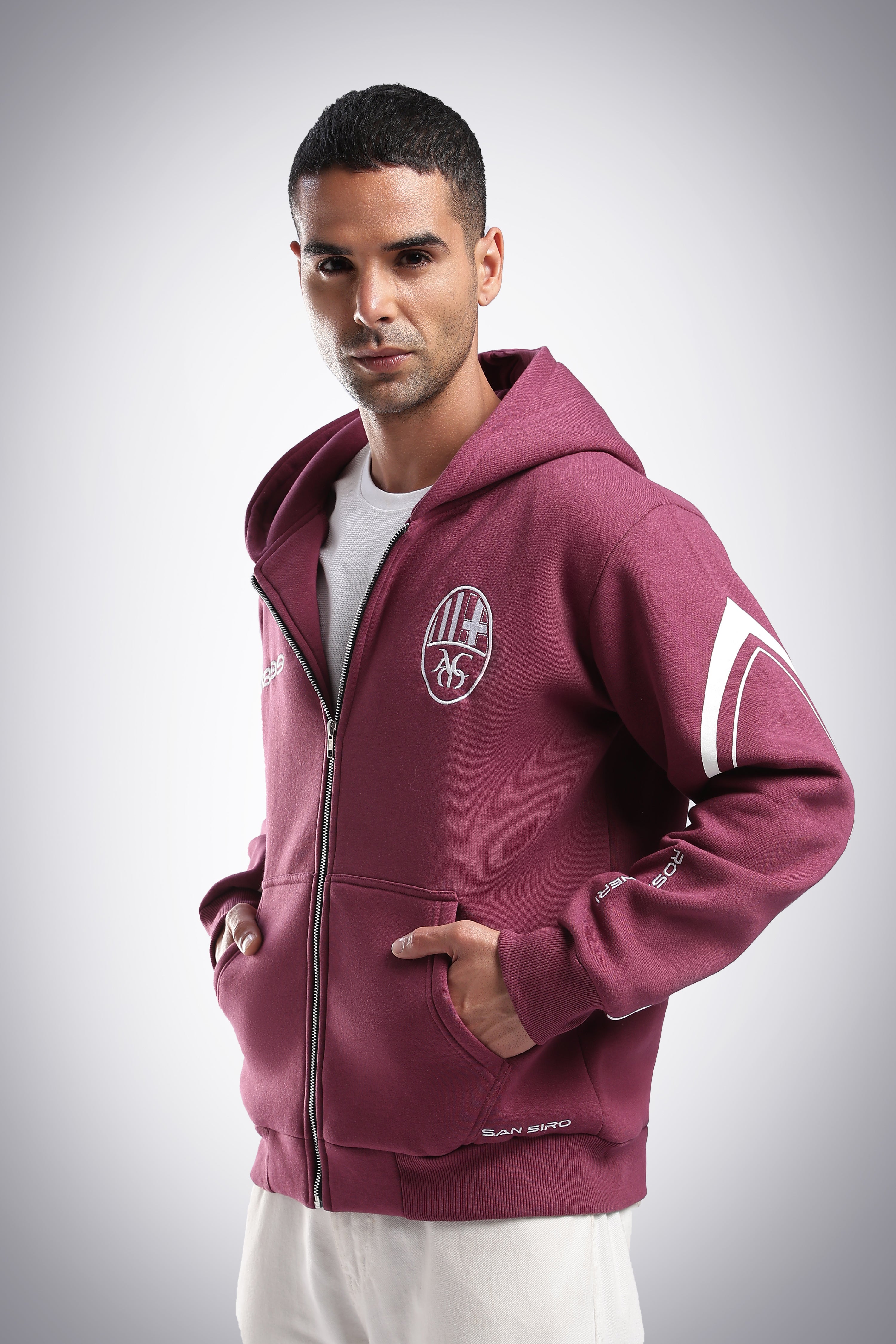 AC Milan Zip Oversized Hoodie