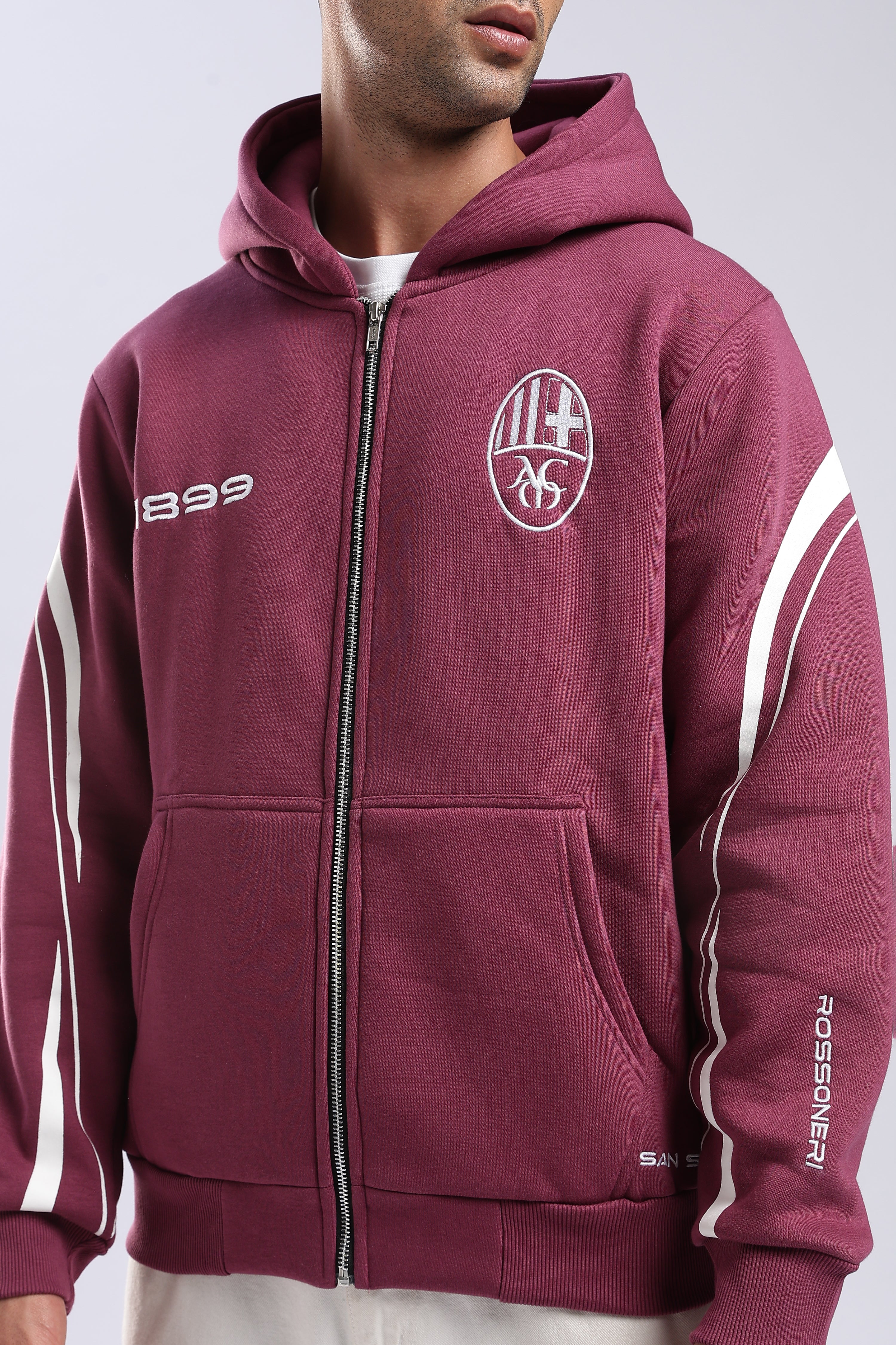 AC Milan Zip Oversized Hoodie