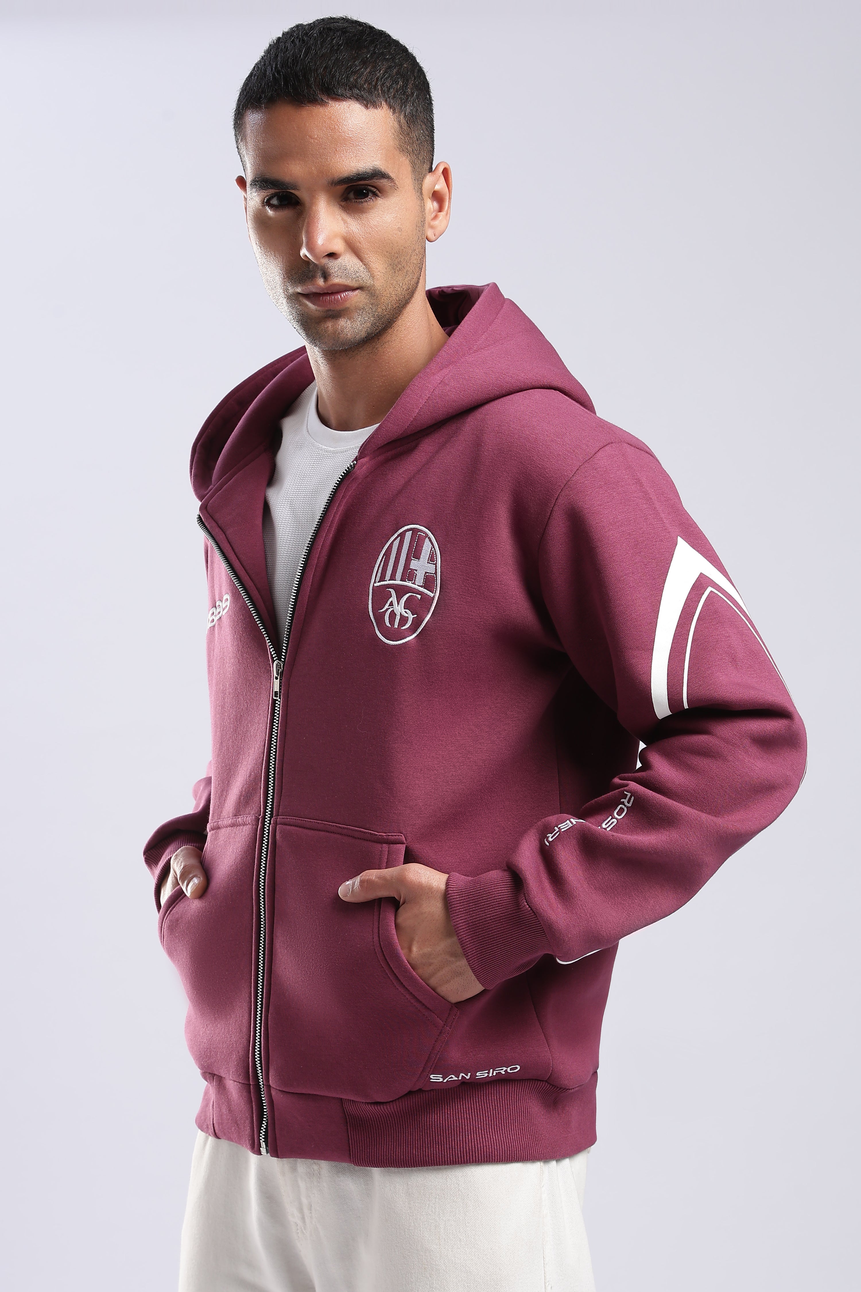 AC Milan Zip Oversized Hoodie